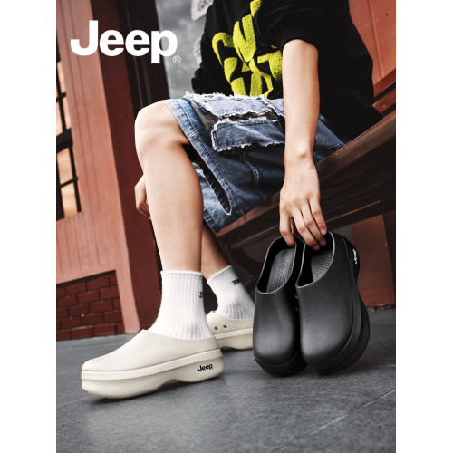 JEEP廚師鞋女冬外穿2025新款厚底增高勃肯半拖男藍色包頭洞洞拖鞋 JEEP廚師鞋女冬外穿2025新款厚底增高勃肯半拖男藍色包頭洞洞拖鞋
