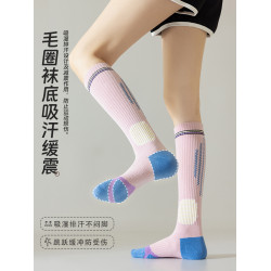 壓力襪子女春秋專業運動跳繩健身瑜珈跑步瘦小腿襪肌能壓縮長筒襪