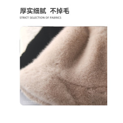 仿皮草貂毛帽子女秋冬季加厚保暖漁夫帽盆帽柔軟毛茸茸護耳保暖帽