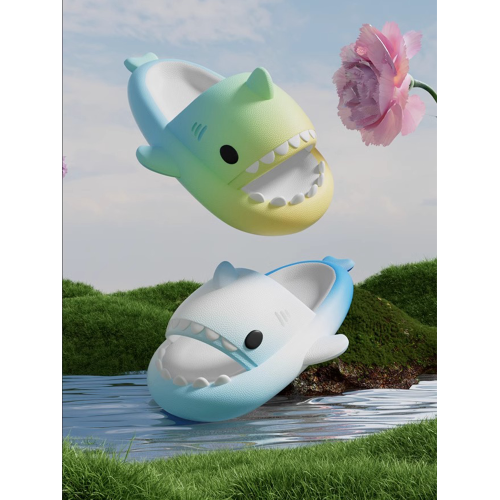 彩虹鯊魚拖鞋男女夏季情侶防滑抗菌加厚室內洗澡可外穿沙灘涼拖鞋 彩虹鯊魚拖鞋男女夏季情侶防滑抗菌加厚室內洗澡可外穿沙灘涼拖鞋