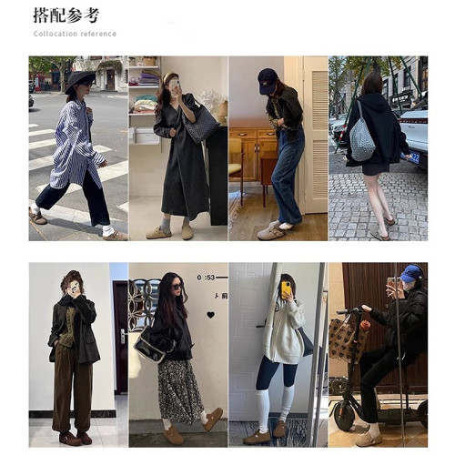 真皮勃肯鞋女2025春夏新款外穿厚底博肯包頭半拖鞋一腳蹬懶人單鞋 真皮勃肯鞋女2025春夏新款外穿厚底博肯包頭半拖鞋一腳蹬懶人單鞋