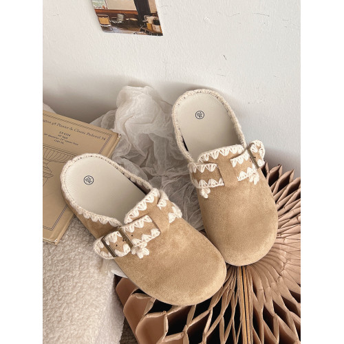 秋冬勃肯鞋包頭半拖女鞋外穿2025新款一腳蹬懶人鞋顯腳小休閒板鞋 秋冬勃肯鞋包頭半拖女鞋外穿2025新款一腳蹬懶人鞋顯腳小休閒板鞋