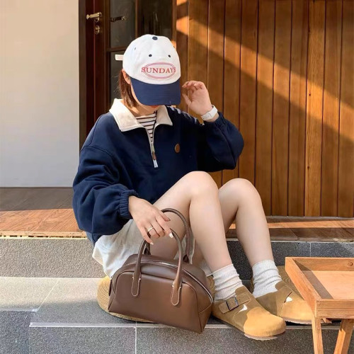 三喜同款牛皮勃肯鞋女全包秋冬加絨真皮軟底厚底博肯鞋大碼41-43 三喜同款牛皮勃肯鞋女全包秋冬加絨真皮軟底厚底博肯鞋大碼41-43