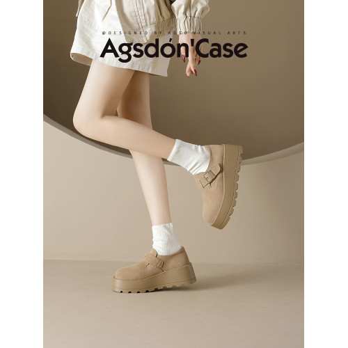 厚底勃肯鞋女2025新款冬季全包加絨增高真皮一腳蹬軟底雪地靴棉鞋 厚底勃肯鞋女2025新款冬季全包加絨增高真皮一腳蹬軟底雪地靴棉鞋