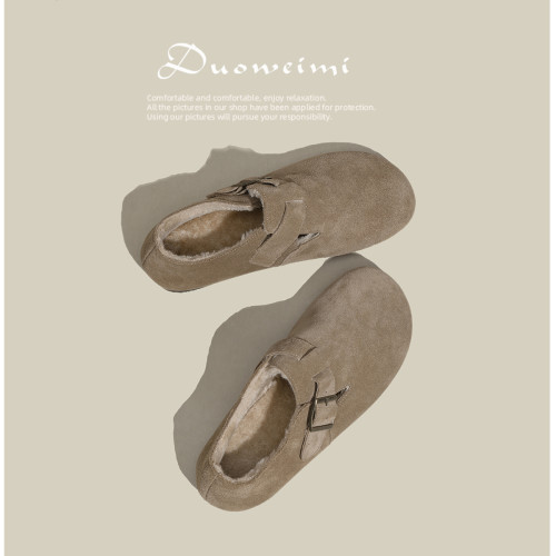 真皮博肯鞋秋冬加絨毛毛鞋2025平底復古勃肯鞋小碼大碼女鞋41一43 真皮博肯鞋秋冬加絨毛毛鞋2025平底復古勃肯鞋小碼大碼女鞋41一43