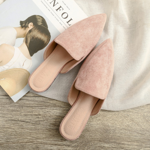 半拖鞋女2025春夏新款尖頭平底涼韓版包頭外穿時尚穆勒大碼41-42 半拖鞋女2025春夏新款尖頭平底涼韓版包頭外穿時尚穆勒大碼41-42