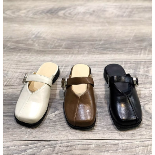 軟底包頭半拖鞋女外穿2025年夏季新款低跟百搭防滑復古平底穆勒鞋 軟底包頭半拖鞋女外穿2025年夏季新款低跟百搭防滑復古平底穆勒鞋