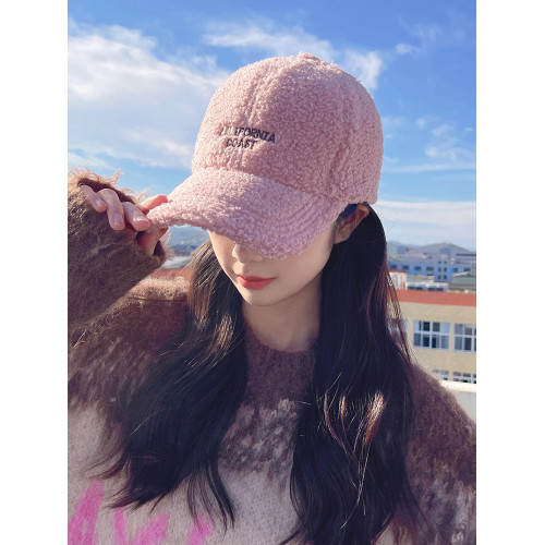 新款羊羔毛帽子女士秋冬季時尚百搭毛絨鴨舌帽加厚保暖棉帽棒球帽 新款羊羔毛帽子女士秋冬季時尚百搭毛絨鴨舌帽加厚保暖棉帽棒球帽