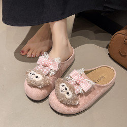 可愛卡通達菲熊復古勃肯鞋女外穿2025秋冬新款時尚百搭增高拖鞋女