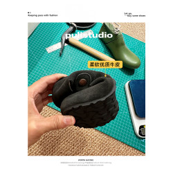 真皮勃肯鞋女2025新款春秋小個子增高全包男女同款加絨博肯鞋大碼