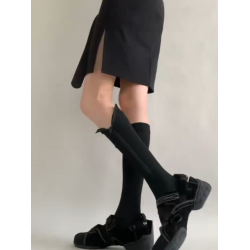 腿粗的救星來了！黑色拉鍊壓力襪塑形顯瘦顯腿細 休閒運動都百搭.