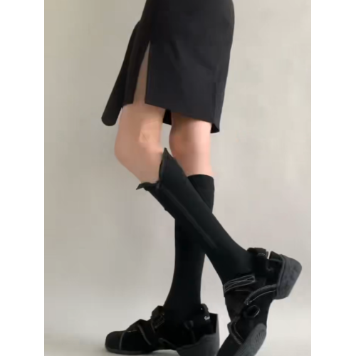 腿粗的救星來了！黑色拉鍊壓力襪塑形顯瘦顯腿細 休閒運動都百搭.