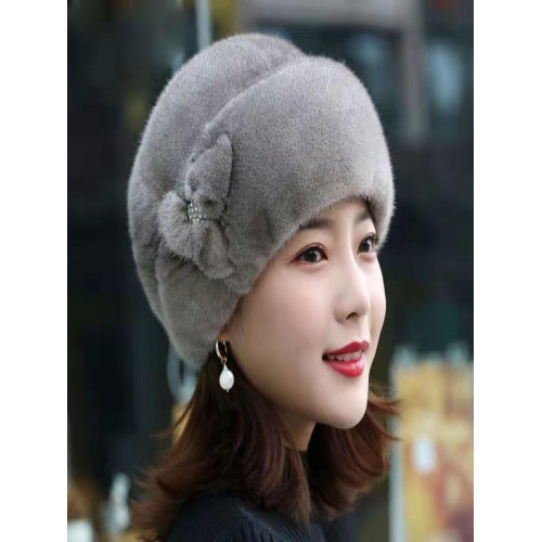 水貂毛帽子女冬季新款時尚百搭媽媽款仿皮草禮帽保暖加厚護耳帽子 水貂毛帽子女冬季新款時尚百搭媽媽款仿皮草禮帽保暖加厚護耳帽子