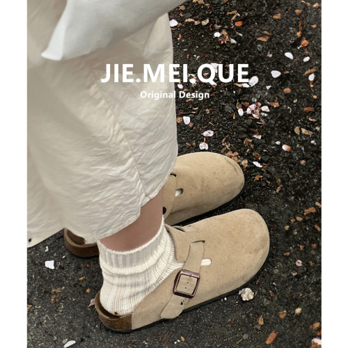 勃肯鞋女2025新款春秋冬秋季外穿博肯一腳蹬懶人鞋包頭半托半拖鞋 勃肯鞋女2025新款春秋冬秋季外穿博肯一腳蹬懶人鞋包頭半托半拖鞋