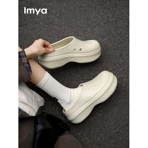 穆勒鞋女半拖鞋春秋季2025新款厚底增高休閒外穿防水男士廚師鞋子 穆勒鞋女半拖鞋春秋季2025新款厚底增高休閒外穿防水男士廚師鞋子