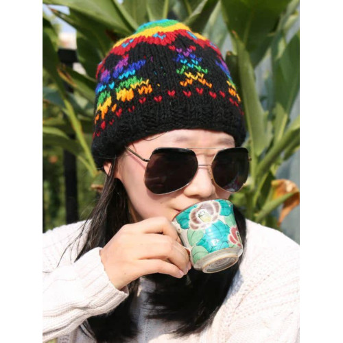 尼泊爾加厚圓頂帽復古保暖針織帽加絨文藝日系毛線帽羊毛帽子女冬 尼泊爾加厚圓頂帽復古保暖針織帽加絨文藝日系毛線帽羊毛帽子女冬