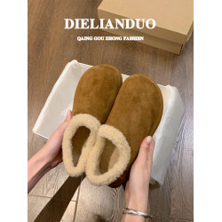 小土豆勃肯鞋女款2025新款冬季加絨加厚保暖一腳蹬雪地棉鞋子女鞋