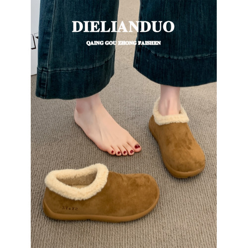 小土豆勃肯鞋女款2025新款冬季加絨加厚保暖一腳蹬雪地棉鞋子女鞋 小土豆勃肯鞋女款2025新款冬季加絨加厚保暖一腳蹬雪地棉鞋子女鞋