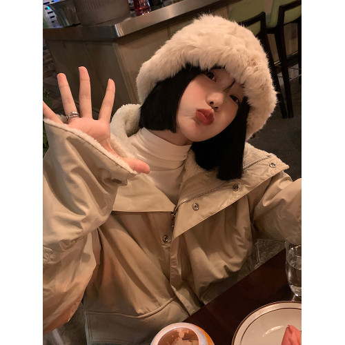 毛絨帽女兔毛漁夫帽2025冬季新款毛毛帽子保暖大頭圍顯臉小毛茸茸 毛絨帽女兔毛漁夫帽2025冬季新款毛毛帽子保暖大頭圍顯臉小毛茸茸