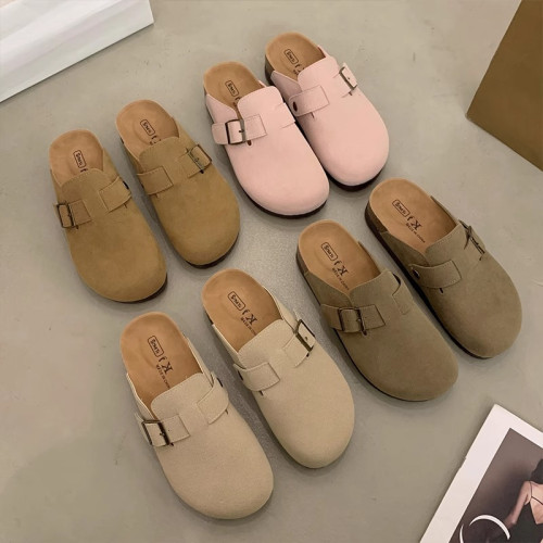 日系勃肯鞋女2025春秋季新款厚底包頭半拖鞋外穿博肯一腳蹬懶人鞋 日系勃肯鞋女2025春秋季新款厚底包頭半拖鞋外穿博肯一腳蹬懶人鞋