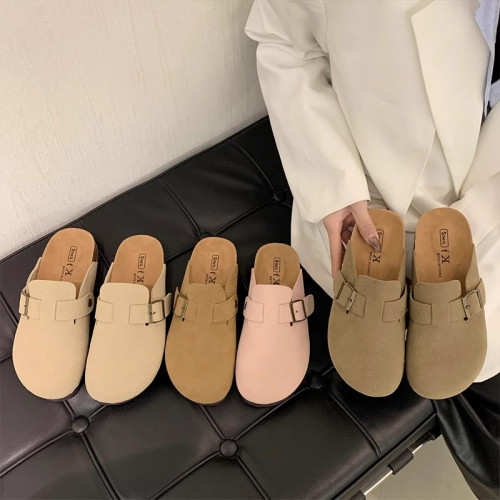 日系勃肯鞋女2025春秋季新款厚底包頭半拖鞋外穿博肯一腳蹬懶人鞋 日系勃肯鞋女2025春秋季新款厚底包頭半拖鞋外穿博肯一腳蹬懶人鞋