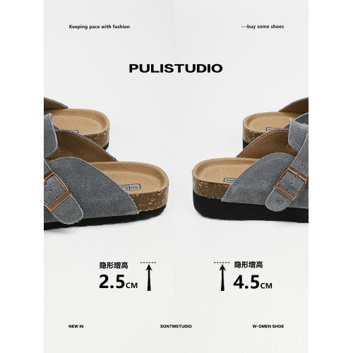 真皮軟木底勃肯鞋女拖鞋外穿大碼男女同款情侶博肯鞋包頭小碼半拖 真皮軟木底勃肯鞋女拖鞋外穿大碼男女同款情侶博肯鞋包頭小碼半拖