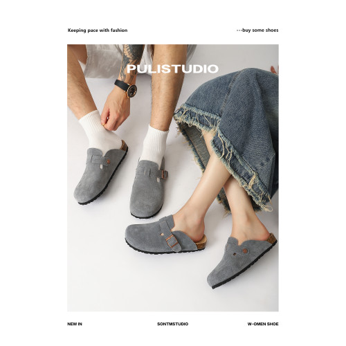 真皮軟木底勃肯鞋女拖鞋外穿大碼男女同款情侶博肯鞋包頭小碼半拖 真皮軟木底勃肯鞋女拖鞋外穿大碼男女同款情侶博肯鞋包頭小碼半拖