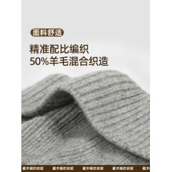 無印同版白色羊毛帽子女秋冬薄款針織帽男顯臉小黑色包頭帽冷帽