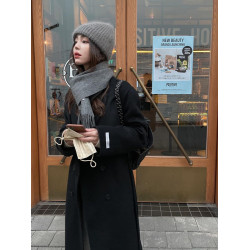 兔毛帽子女冬毛線帽保暖秋款羊毛針織帽大頭圍美式冷帽護耳顯臉小