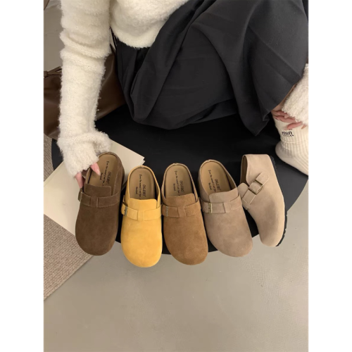 小個子厚底增高7CM舒適勃肯鞋女外穿2025新款時尚醜萌一腳蹬半拖 小個子厚底增高7CM舒適勃肯鞋女外穿2025新款時尚醜萌一腳蹬半拖