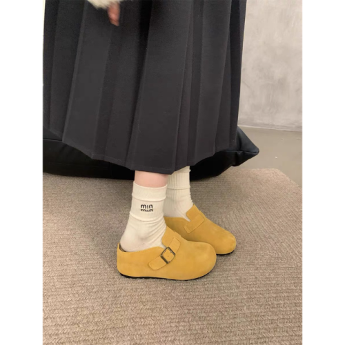 小個子厚底增高7CM舒適勃肯鞋女外穿2025新款時尚醜萌一腳蹬半拖 小個子厚底增高7CM舒適勃肯鞋女外穿2025新款時尚醜萌一腳蹬半拖