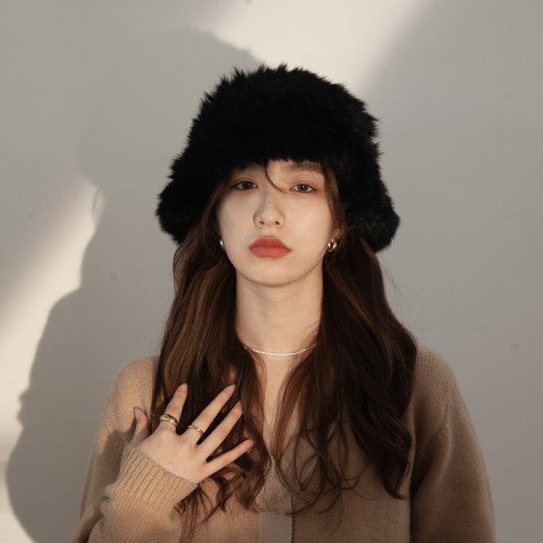 茉嬌婷兔毛帽子女秋冬款加厚保暖防寒毛線帽顯臉小皮草毛絨漁夫帽 茉嬌婷兔毛帽子女秋冬款加厚保暖防寒毛線帽顯臉小皮草毛絨漁夫帽