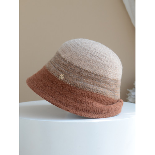 2025年秋冬新款羊毛帽子女士時尚百搭保暖盆帽日系復古針織漁夫帽 2025年秋冬新款羊毛帽子女士時尚百搭保暖盆帽日系復古針織漁夫帽