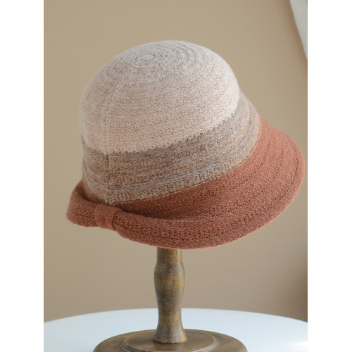 2025年秋冬新款羊毛帽子女士時尚百搭保暖盆帽日系復古針織漁夫帽 2025年秋冬新款羊毛帽子女士時尚百搭保暖盆帽日系復古針織漁夫帽