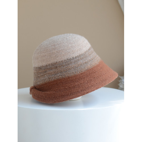 2025年秋冬新款羊毛帽子女士時尚百搭保暖盆帽日系復古針織漁夫帽 2025年秋冬新款羊毛帽子女士時尚百搭保暖盆帽日系復古針織漁夫帽