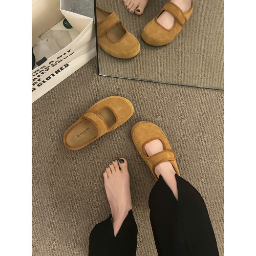 厚底勃肯鞋包頭半拖鞋女外穿2025春夏新款平底博肯半托瑪麗珍單鞋 厚底勃肯鞋包頭半拖鞋女外穿2025春夏新款平底博肯半托瑪麗珍單鞋