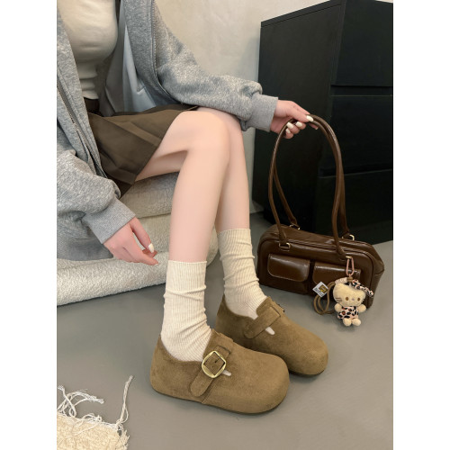 厚底內增高全包勃肯鞋女鞋2025新款秋冬一腳蹬加絨單鞋豆豆二棉鞋 厚底內增高全包勃肯鞋女鞋2025新款秋冬一腳蹬加絨單鞋豆豆二棉鞋