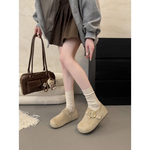 厚底內增高全包勃肯鞋女鞋2025新款秋冬一腳蹬加絨單鞋豆豆二棉鞋 厚底內增高全包勃肯鞋女鞋2025新款秋冬一腳蹬加絨單鞋豆豆二棉鞋