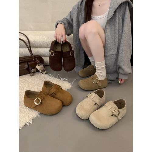 厚底內增高全包勃肯鞋女鞋2025新款秋冬一腳蹬加絨單鞋豆豆二棉鞋 厚底內增高全包勃肯鞋女鞋2025新款秋冬一腳蹬加絨單鞋豆豆二棉鞋