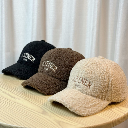 新款羊羔毛帽子女秋冬季時尚休閒百搭毛絨鴨舌帽加厚保暖棉棒球帽 新款羊羔毛帽子女秋冬季時尚休閒百搭毛絨鴨舌帽加厚保暖棉棒球帽