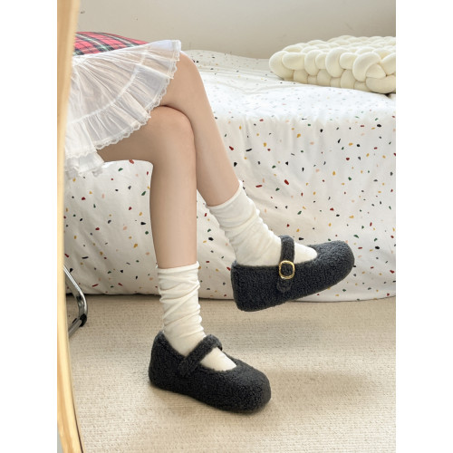 厚底內增高勃肯鞋毛毛鞋女2025新款冬加絨瑪麗珍棉鞋雪地靴豆豆鞋 厚底內增高勃肯鞋毛毛鞋女2025新款冬加絨瑪麗珍棉鞋雪地靴豆豆鞋