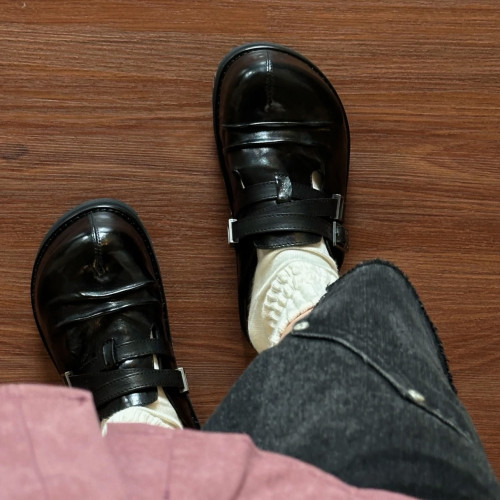 【水洗牛皮】男女同款復古厚底勃肯鞋女2025新款休閒外穿半拖拖鞋 【水洗牛皮】男女同款復古厚底勃肯鞋女2025新款休閒外穿半拖拖鞋