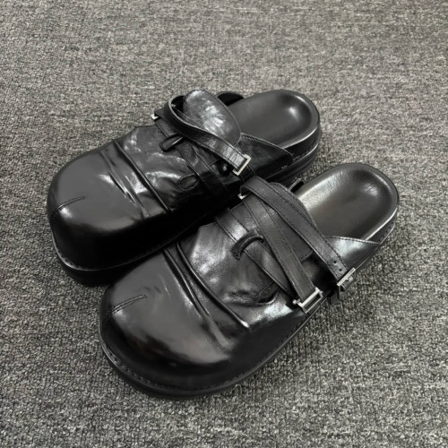 【水洗牛皮】男女同款復古厚底勃肯鞋女2025新款休閒外穿半拖拖鞋 【水洗牛皮】男女同款復古厚底勃肯鞋女2025新款休閒外穿半拖拖鞋