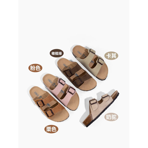 三喜同款真皮厚底增高釣魚勃肯鞋半拖鞋博肯懶人涼鞋涼拖女夏外穿 三喜同款真皮厚底增高釣魚勃肯鞋半拖鞋博肯懶人涼鞋涼拖女夏外穿