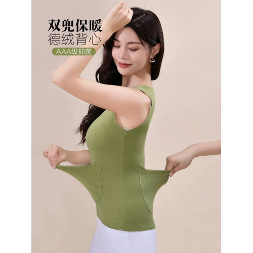 抖音同款加口袋雙兜保暖背心四季德絨薄款暖宮背心男女放暖寶防寒 抖音同款加口袋雙兜保暖背心四季德絨薄款暖宮背心男女放暖寶防寒