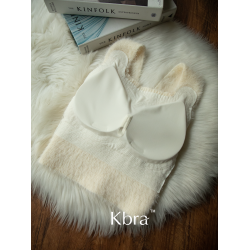 Kbra菟羔絨保暖背心2025年秋冬季帶胸墊加絨內搭外穿內衣女毛絨絨