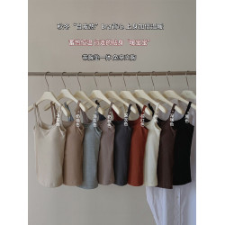 保暖背心內衣女款帶胸墊加絨髮熱吊帶2025新款秋冬內搭上衣打底衫