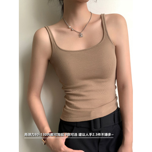 保暖背心內衣女款帶胸墊加絨髮熱吊帶2025新款秋冬內搭上衣打底衫 保暖背心內衣女款帶胸墊加絨髮熱吊帶2025新款秋冬內搭上衣打底衫