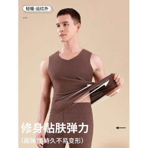 德絨保暖背心男款秋冬季加絨加厚坎肩打底衫髮熱修身上衣內穿馬甲 德絨保暖背心男款秋冬季加絨加厚坎肩打底衫髮熱修身上衣內穿馬甲