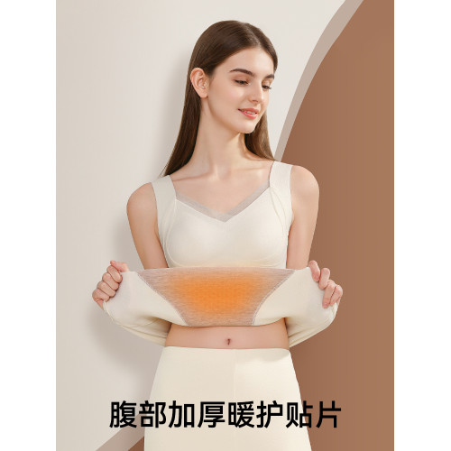 雪中飛女士帶胸墊保暖背心秋冬季加厚加絨德免穿文胸貼身打底內衣 雪中飛女士帶胸墊保暖背心秋冬季加厚加絨德免穿文胸貼身打底內衣